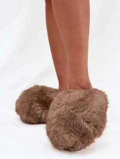 Dámské kožené papuče hnědé model 21709089 - Boto