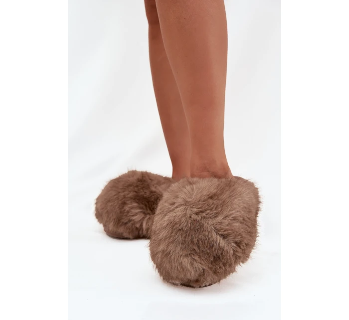 Dámské kožené papuče hnědé model 21709089 - Boto