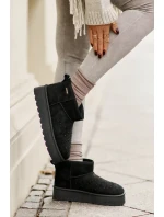 Sněhule s ozdobou na platformě Big Star Černé