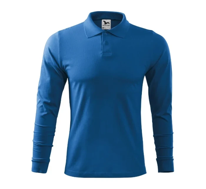 Single J. LS polokošile pánská azurově modrá