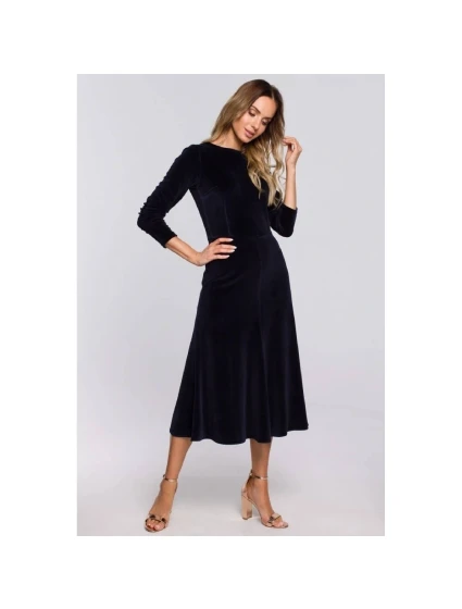 Dámské šaty M557 Tmavě modrá - MOE