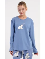 Dámské pyžamo dlouhé Méďa a model 21417076 - Vienetta Dámské pyžamo dlouhé Méďa a model 21417076 - Vienetta