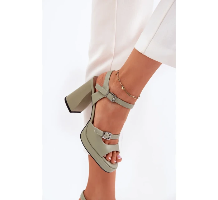 Sandály na podpatku model 212825 Step in style Sandály na podpatku model 212825 Step in style