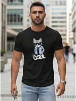 Tshirt męski z nadrukiem Stay COOL czarny model 22158975 - FashionStreet