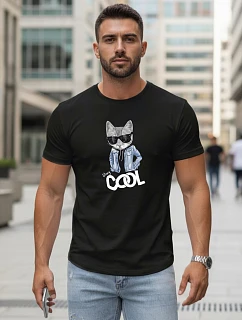 Pánské tričko Stay COOL s potiskem černá FashionStreet NX5018R