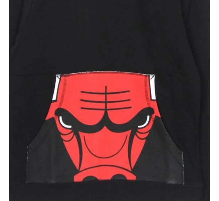 Mitchell & Ness NBA Cropped Logo Chicago Bulls mikina s kapucí černá
