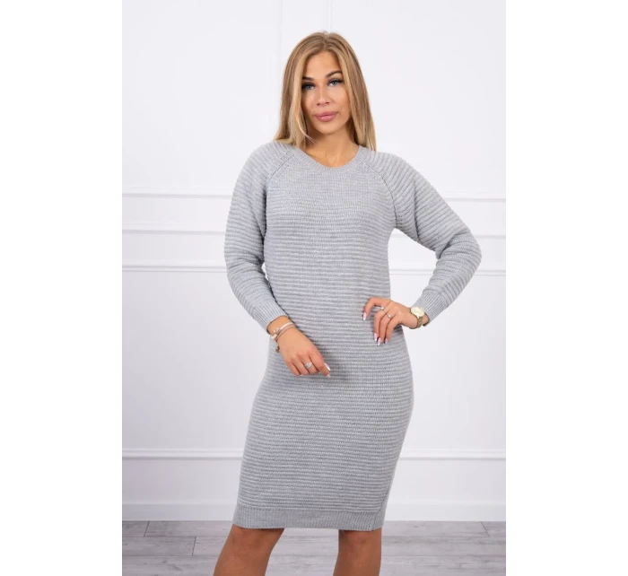 Svetr Pruhované šaty šedé
