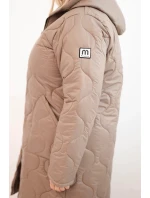 Dámská bunda Plus Size zimní prošívaná s kapucí fango