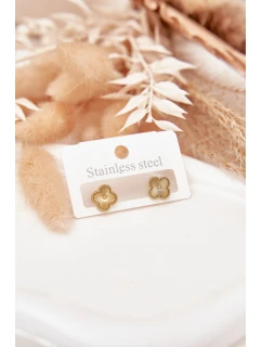Náušnice ze nerezové oceli zlaté