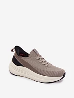 Pánské Sportovní Boty Textilní Slip-On Sneakers Na Platformě Kobbo 102421 Béžové