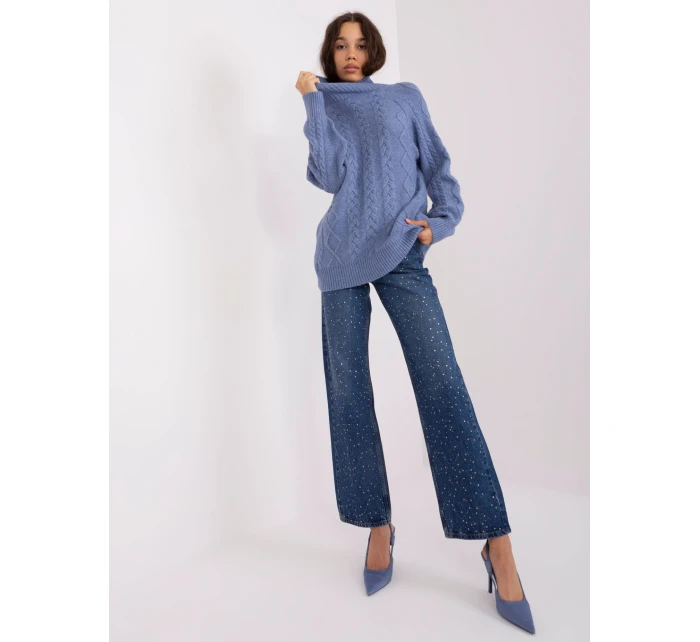 Sweter AT SW  ciemny niebieski model 19018639 - FPrice