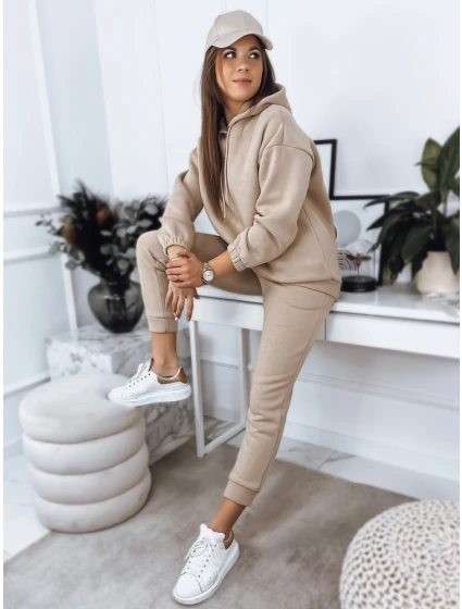 KSENIIA PREMIUM dámská tepláková souprava ve světle béžové barvě FashionStreet AY0784