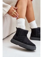 Dámské Sněhule Na Platformě Z Eko Semiše Černé Atteria Dámské Sněhule Na Platformě Z Eko Semiše Černé Atteria