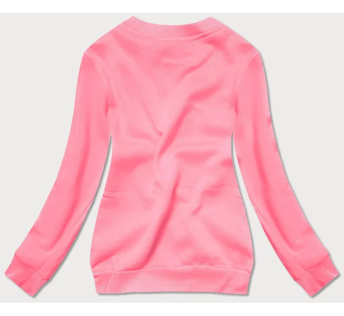 Světle růžová dámská tepláková mikina se stahovacími lemy model 17059111 - J.STYLE