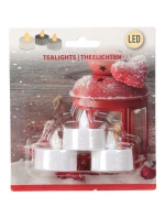 SADA 3 ČAJOVÝCH SVÍČEK S TŘPYTKAMI