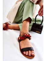 Módní sandály s korálky Černá model 21591699 - Boto