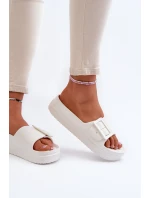 Dámské Pěnové Žabky Na Platformě S Big Star Bílé model 21654884 - Big Star Shoes Dámské Pěnové Žabky Na Platformě S Big Star Bílé model 21654884 - Big Star Shoes