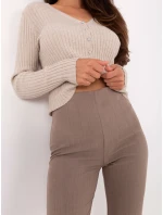 Spodnie IT SP model 21302508 ciemny bezowy - FPrice Spodnie IT SP model 21302508 ciemny bezowy - FPrice