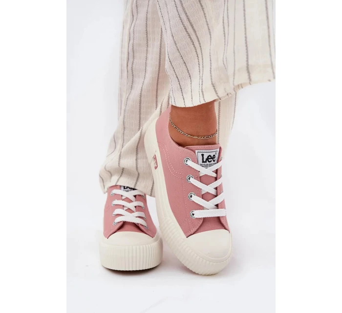 Dámské trampky na platformě LEE ISLA C WOMEN LOW – růžové