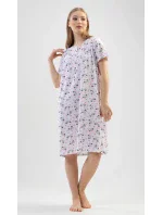 Dámská noční košile s krátkým rukávem model 17613368 - Vienetta Dámská noční košile s krátkým rukávem model 17613368 - Vienetta