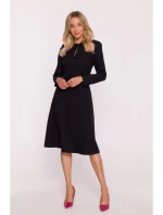 model 21319063 Šaty s mašlí černé - STYLOVE