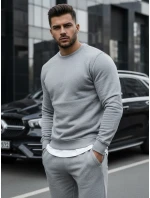 Pánská hladká šedá mikina BX3354