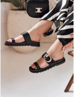 Dámské žabky s přezkami KISSWALK black FashionStreet ZY0886