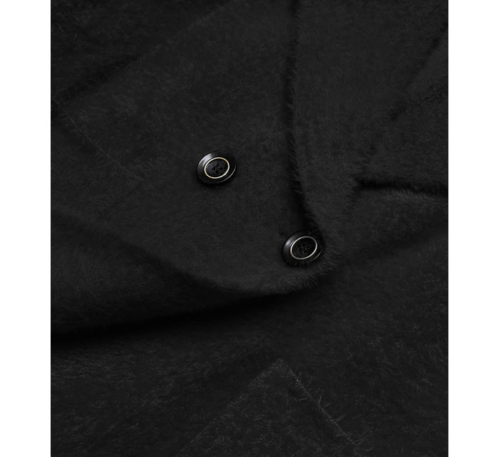 Krátký černý přehoz přes oblečení typu alpaka (CJ65)