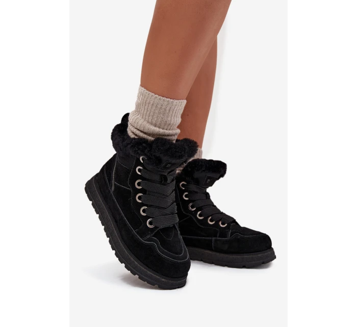 Dámské Zimní Boty Na Platformě S Kožíškem Big Star model 21705939 Černé - Big Star Shoes