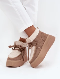 Dámské sněhule na platformě s Béžové model 21709537 - Boto