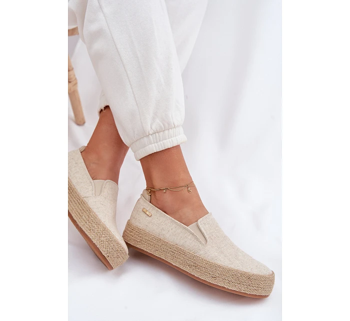 Dámské espadrilky na platformě Big Star model 22042779 Béžové - Big Star Shoes