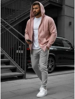 Pánská mikina s kapucí růžová Dstreet model 21962660 - FashionStreet
