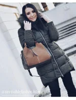 PIKOWANA DAMSKA KURTKA ZIMOWA Z KAPTUREM RÓŻ model 21242060 - Libland