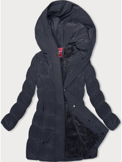 Tmavě modrá zimní bunda s kapucí (2M-023)