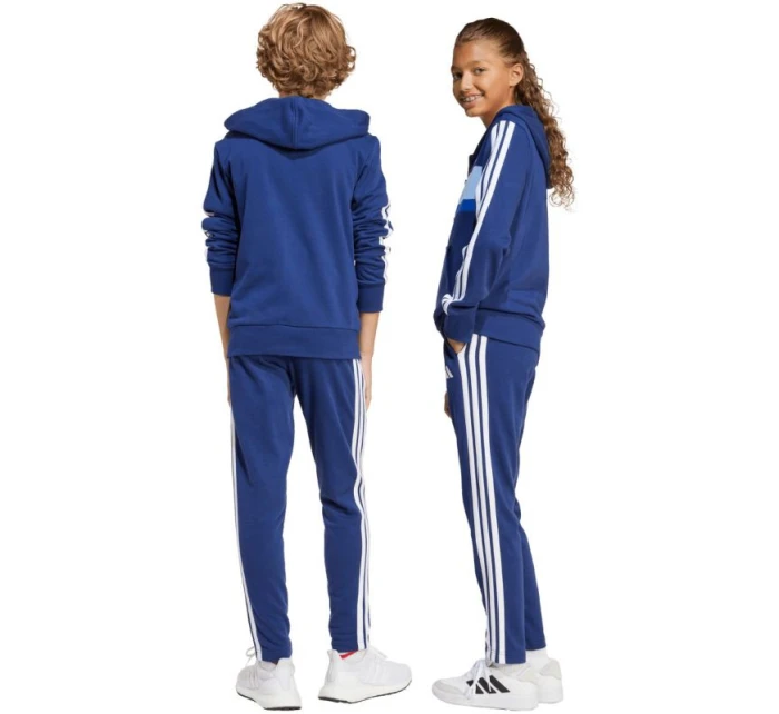Dětské tepláky adidas Seasonal Essentials Tiberio 3-Stripes French Terry navy blue JI6035 Dětské tepláky adidas Seasonal Essentials Tiberio 3-Stripes French Terry navy blue JI6035