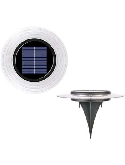 SOLÁRNÍ DISKOVÉ SVĚTLO 28 LED PRO MONTÁŽ NA ZEM NEBO NA STĚNU