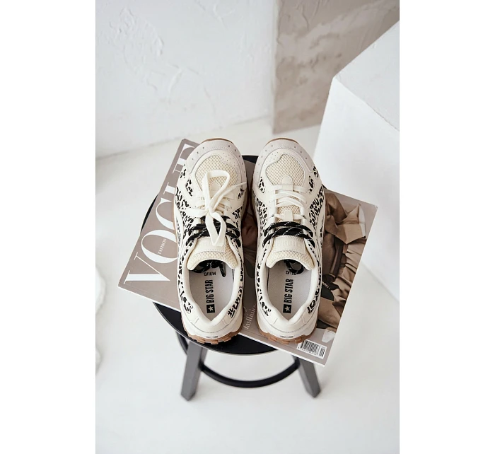 Kožené Semišové Dámské Tenisky Big Star model 22074797 Bílé - Big Star Shoes