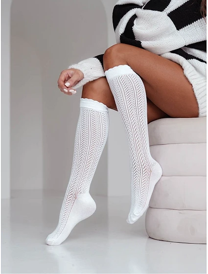 Podkolenky Azure 330 001 White - Milena Podkolenky Azure 330 001 White - Milena