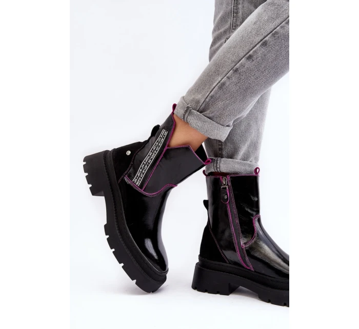 Polobotky na podpatku model 190707 Step in style Polobotky na podpatku model 190707 Step in style