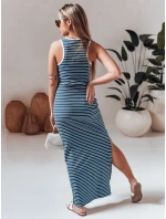 SUMMER LOVE maxi šaty v jedné velikosti modro-bílé FashionStreet EY2612