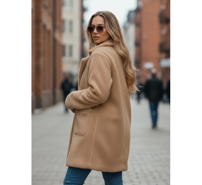 Dámský zimní kabát Teddy Fur beige FashionStreet NY0757z
