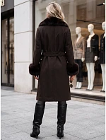 Płaszcz damski z odpinanym brązowy model 22404904 - FashionStreet Płaszcz damski z odpinanym brązowy model 22404904 - FashionStreet