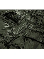 Dámská metalická zimní bunda s kapucí khaki (8295) Dámská metalická zimní bunda s kapucí khaki (8295)