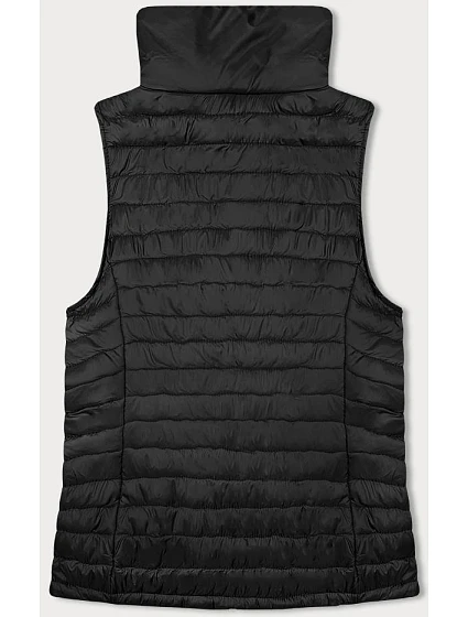 Tenká černá dámská vesta se stojáčkem model 18823234 - J.STYLE Tenká černá dámská vesta se stojáčkem model 18823234 - J.STYLE