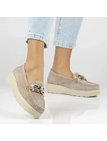 Béžové kožené mokasíny na model 22097362 - FILIPPO Béžové kožené mokasíny na model 22097362 - FILIPPO