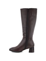 Skórzane damskie na brązowe Sergio model 22553956 - LEONE