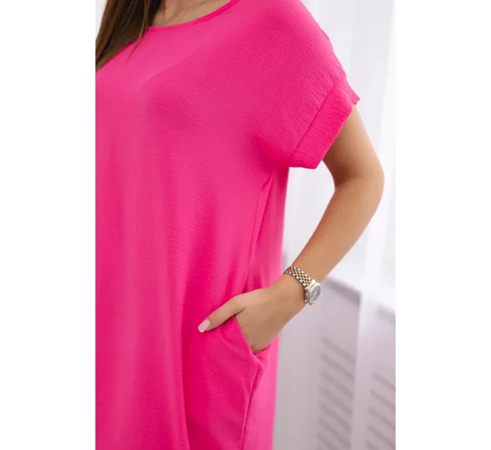 Šaty s kapsami Růžový Šaty s kapsami Růžový