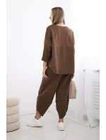 Souprava Punto Milano Winter tepláky + kalhot hnědý Souprava Punto Milano Winter tepláky + kalhot hnědý