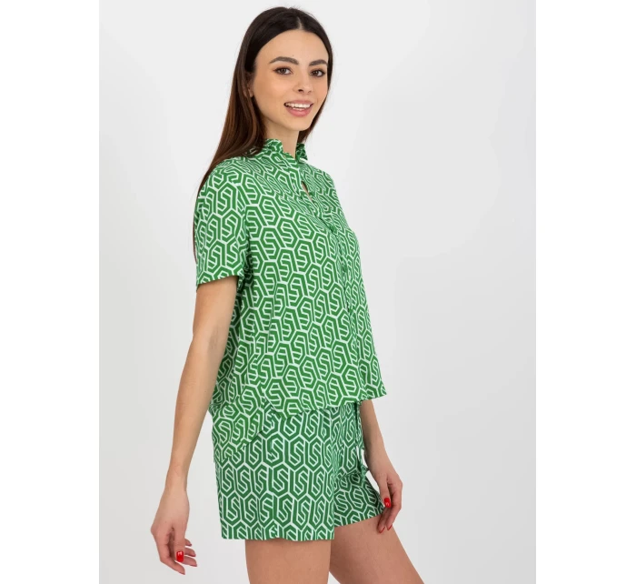 Dámská halenka model 18339303 zelená - FPrice Dámská halenka model 18339303 zelená - FPrice