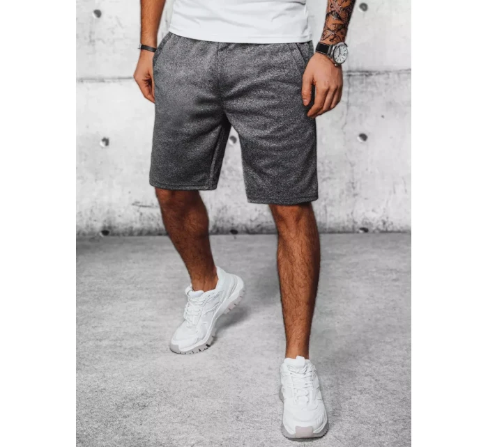 Pánské tmavě šedé teplákové šortky Dstreet SX2190 Pánské tmavě šedé teplákové šortky Dstreet SX2190